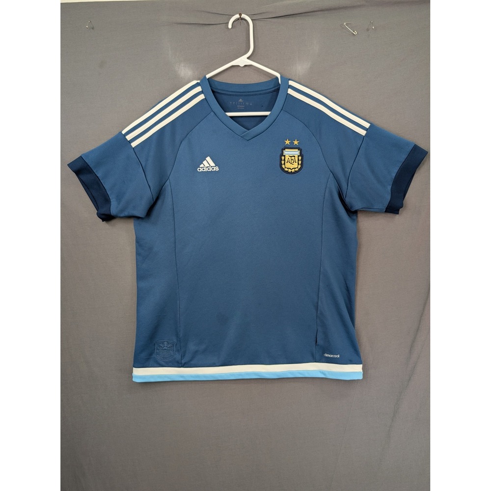 Adidas Argentina AFA Mens Blue Soccer Jersey Climacool Large
